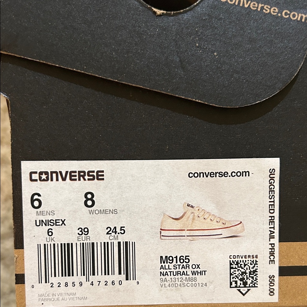 Converse All Star Ox Natural White Unisex Sneakers